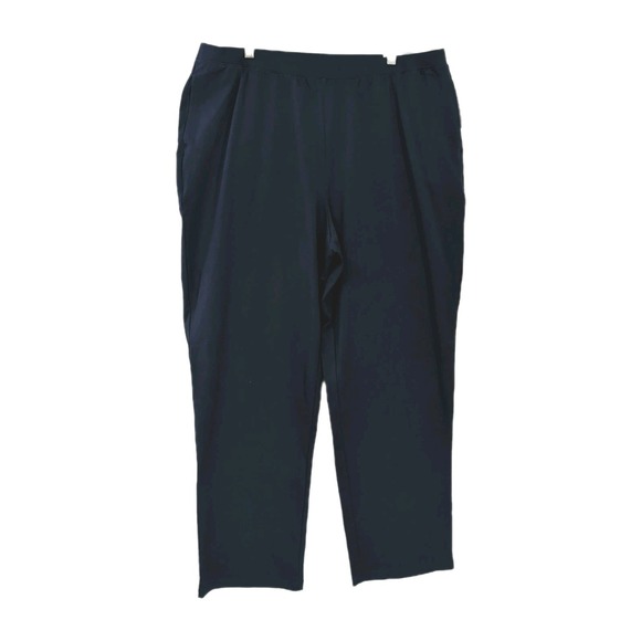 Catherines Suprema Collection Pull On Pants Womens 1X Blue Business Casual - Picture 2 of 12